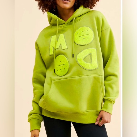 Free People 310Mood Icon Embroidered Hoodie cool Slouchy Soft Oversized XS,S,M, - Picture 1 of 8